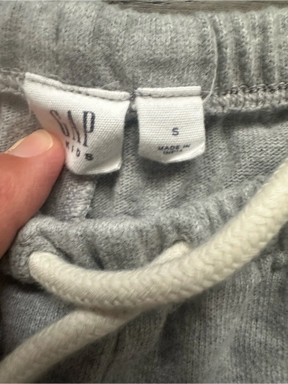 GAP Light Gray Wide-Leg Sweatpants with Drawstring